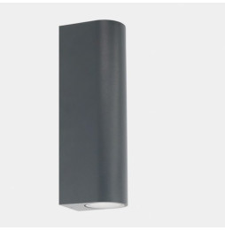 LedsC4 - Aplique IP65 MAX doble emisión LED 17,8W 2700K DALI-2 gris urbano 995lm