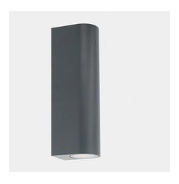 LedsC4 - Aplique IP65 MAX doble emisión LED 17,8W 2700K DALI-2 gris urbano 995lm