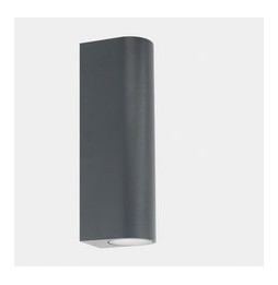 LedsC4 - Aplique IP65 MAX doble emisión LED 17,8W 2700K DALI-2 gris urbano 1151lm