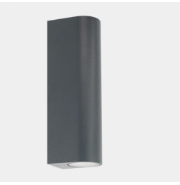LedsC4 - Aplique IP65 MAX doble emisión LED 17,8W 3000K DALI-2 gris urbano 1221lm