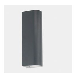LedsC4 - Aplique IP65 MAX doble emisión LED 17,8W 3000K DALI-2 gris urbano 1221lm