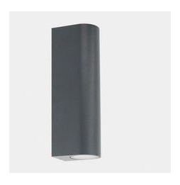 LedsC4 - Aplique IP65 MAX doble emisión LED 8,9W 4000K DALI-2 gris urbano 844lm