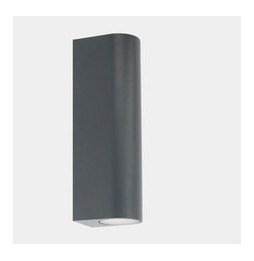 LedsC4 - Aplique IP65 MAX doble emisión LED 17,8W 3000K DALI-2 gris urbano 1108lm