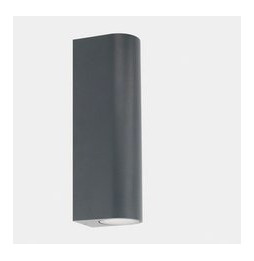 LedsC4 - Aplique IP65 MAX doble emisión LED 17,8W 4000K DALI-2 gris urbano 1038lm