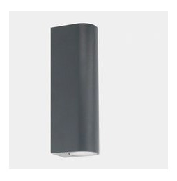 LedsC4 - Aplique IP65 MAX doble emisión LED 17,8W 3000K DALI-2 gris urbano 1151lm