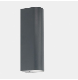 LedsC4 - Aplique IP65 MAX doble emisión LED 8,9W 2700K DALI-2 gris urbano 844lm