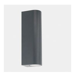 LedsC4 - Aplique IP65 MAX doble emisión LED 8,9W 2700K DALI-2 gris urbano 844lm