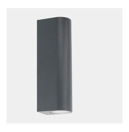 LedsC4 - Aplique IP65 MAX doble emisión LED 17,8W 3000K DALI-2 gris urbano 1038lm