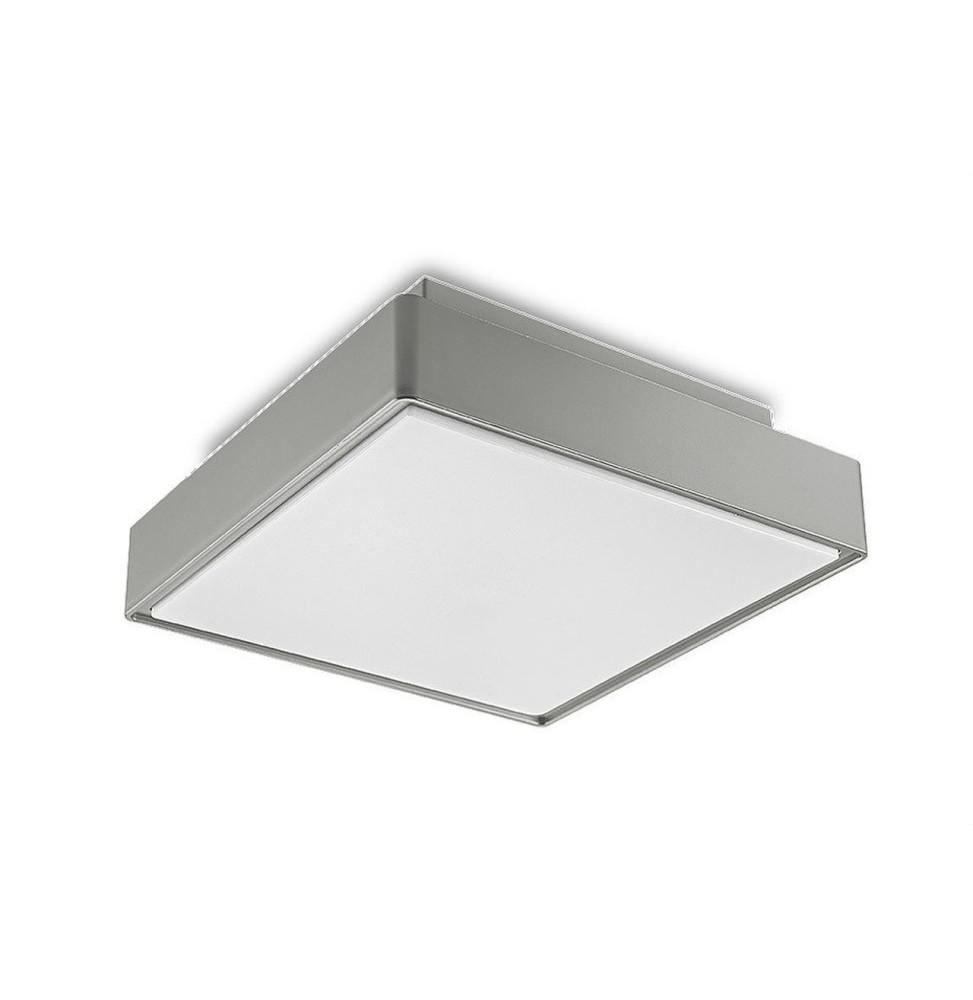 LedsC4 - Plafón KOSSEL cuadrado 2xE27 máxima 18W gris