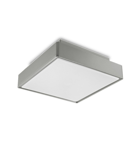 LedsC4 - Plafón KOSSEL cuadrado 2xE27 máxima 18W gris