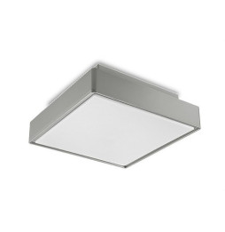 LedsC4 - Plafón KOSSEL cuadrado 2xE27 máxima 18W gris
