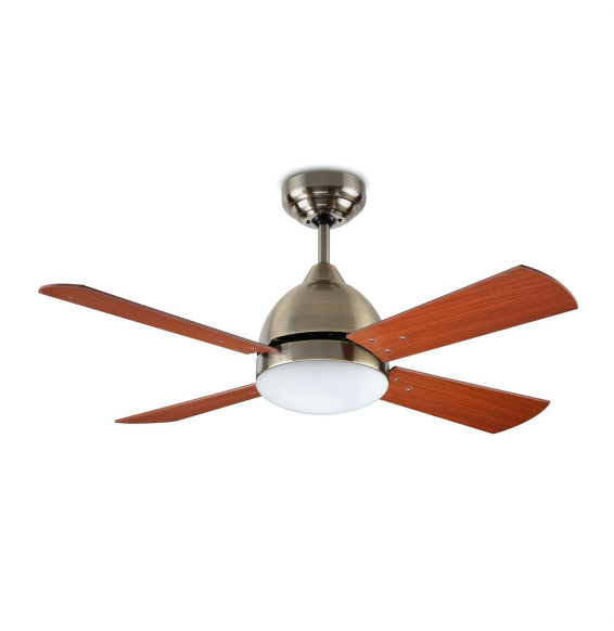 FORLIGHT - Luminaria ventilador Borneo 2xE27 60W patiné