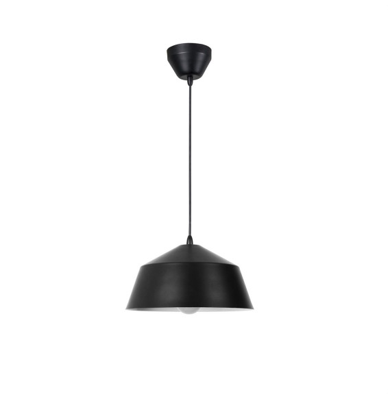 FORLIGHT - Luminaria colgante Bowl LED E27 40W negro
