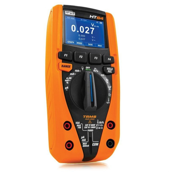 HT-INSTRUMENTS - Multímetro digital HT64 TRMS CAT tetrapolar datalogger