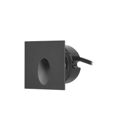 FORLIGHT - Empotrable de pared IP65 Icon cuadrado LED 2,2W 3000K negro