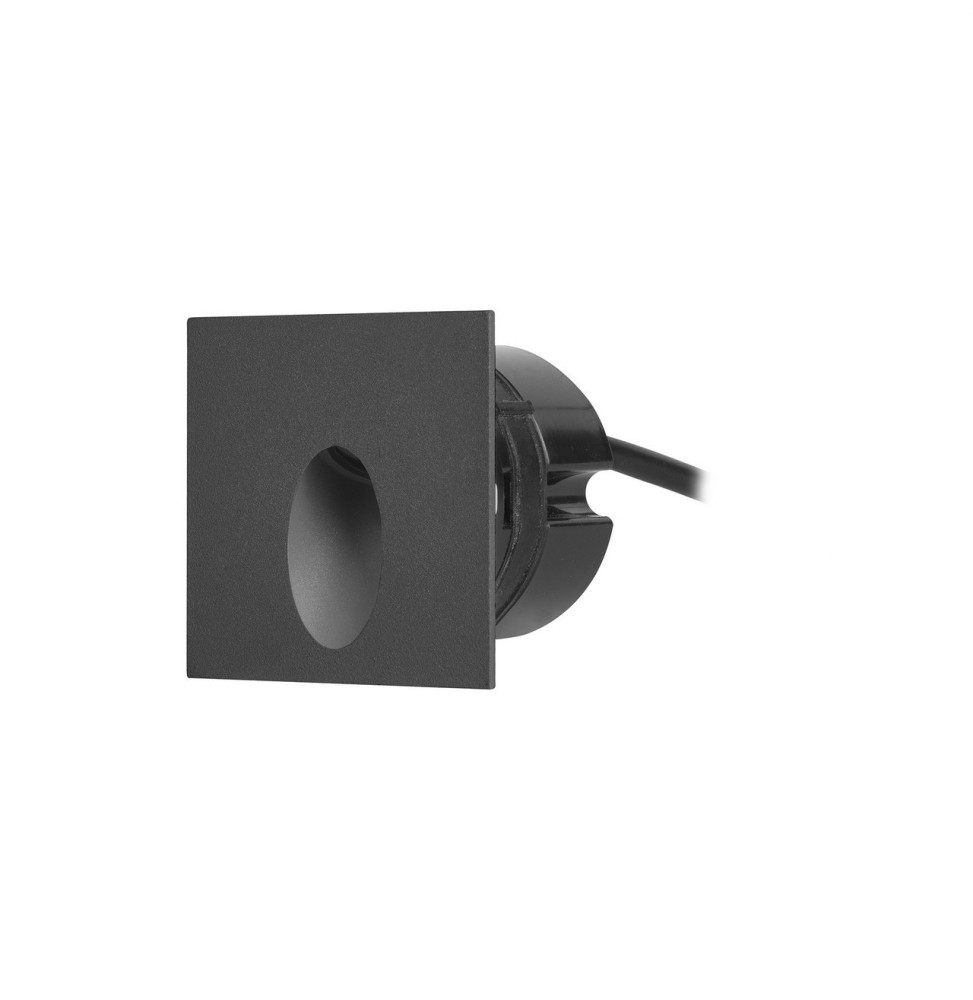 FORLIGHT - Empotrable de pared IP65 Icon cuadrado LED 2,2W 3000K negro