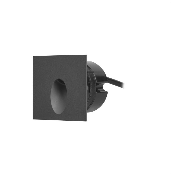 FORLIGHT - Empotrable de pared IP65 Icon cuadrado LED 2,2W 3000K negro