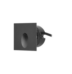 FORLIGHT - Empotrable de pared IP65 Icon cuadrado LED 2,2W 3000K negro