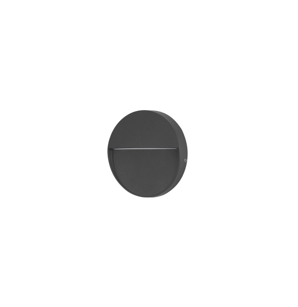 FORLIGHT - Empotrable de pared IP65 Nod redondo LED 2,6W 3000K negro