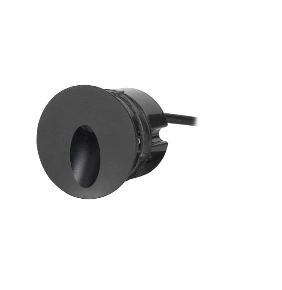 FORLIGHT - Empotrable de pared IP65 Icon redondo LED 2,2W 3000K negro