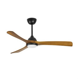 FORLIGHT - Ventilador IP20 Bosc LED 19W 2800K negro madera clara 870lm