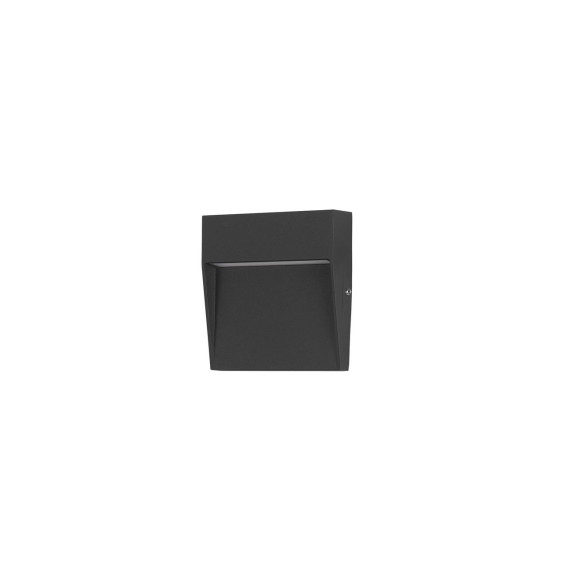 FORLIGHT - Empotrable de pared IP65 Nod cuadrado LED 2,6W 3000K negro
