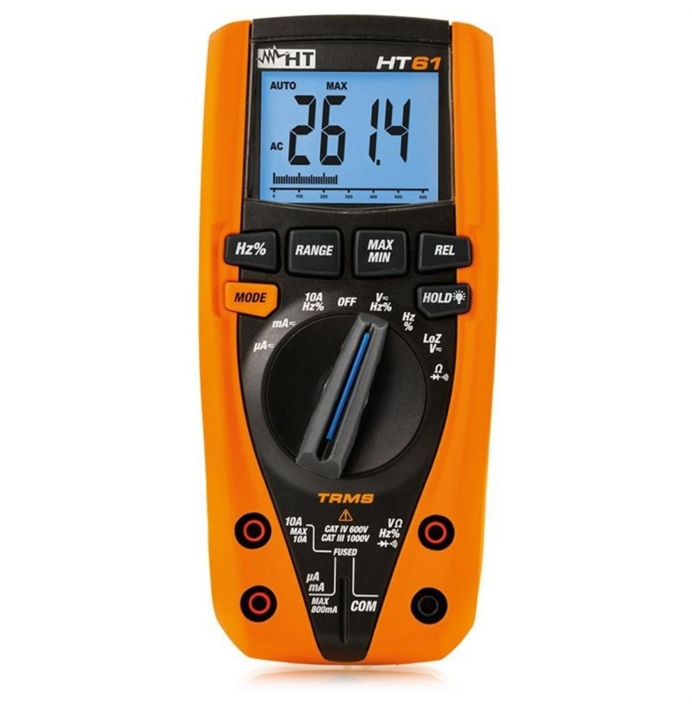 HT-INSTRUMENTS - Multímetro digital HT61 TRMS CAT tetrapolar
