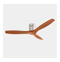 FORLIGHT - Ventilador IP20 Stem LED 220-240V/50-60Hz ON-OFF níquel satinado madera oscura