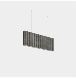 LedsC4 - Sistema lineal INFINITE Pro Acústica 1136mm suspendida Hexa-Cell 31,7W 3000K CRI80 DALI D4i "FELTRE" gris oscuro IP40 9