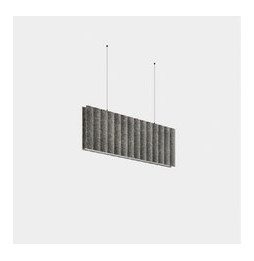 LedsC4 - Sistema lineal INFINITE Pro Acústica 1136mm suspendida Hexa-Cell 31,7W 3000K CRI80 "FELTRE" gris oscuro IP40 983lm