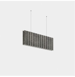 LedsC4 - Sistema lineal INFINITE Pro Acústica 1136mm suspendida "FELTRE" gris oscuro