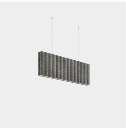 LedsC4 - Sistema lineal INFINITE Pro Acústica 1136mm suspendida Hexa-Cell 31,7W 4000K CRI80 DALI-2 "FELTRE" gris oscuro IP40 304