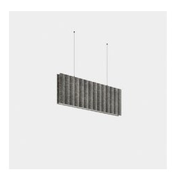 LedsC4 - Sistema lineal INFINITE Pro Acústica 1136mm suspendida Hexa-Cell 31,7W 4000K CRI80 "FELTRE" gris oscuro IP40 3045lm