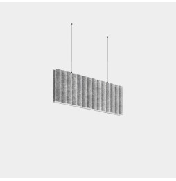 LedsC4 - Sistema lineal INFINITE Pro Acústica 1136mm suspendida "FELTRE" gris claro,