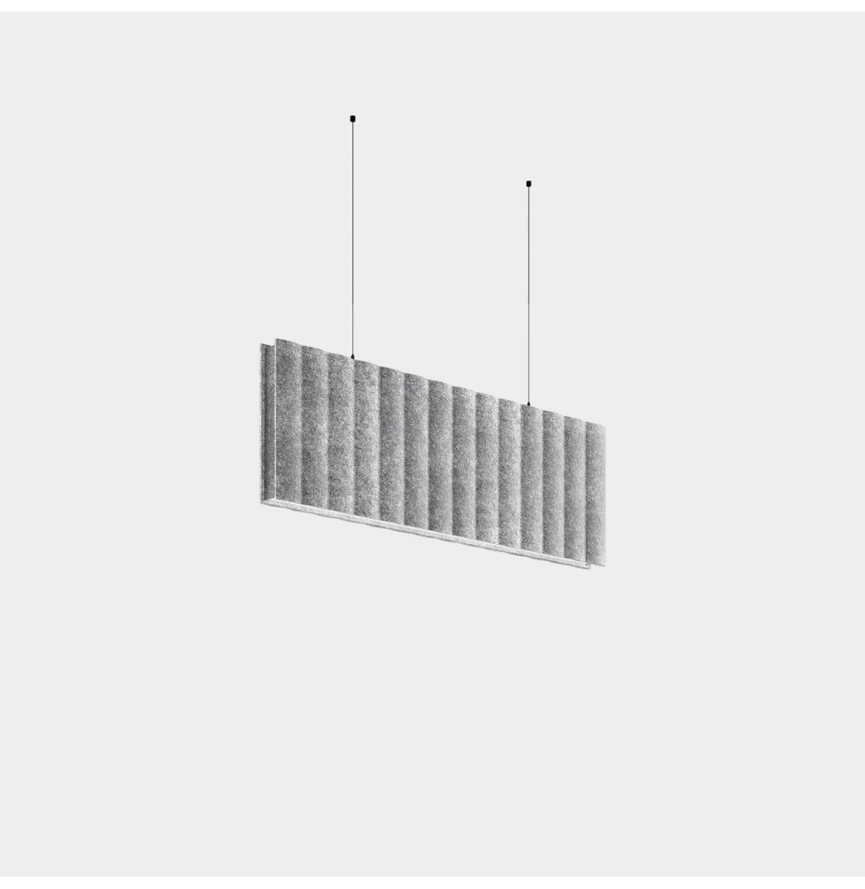 LedsC4 - Sistema lineal INFINITE Pro Acústica 1136mm suspendida "FELTRE" gris claro, LedsC4 - Sistema lineal INFINITE Pro Acústica 1136mm suspendida "FELTRE" gris claro,