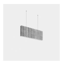 LedsC4 - Sistema lineal INFINITE Pro Acústica 1136mm suspendida "FELTRE" gris claro,
