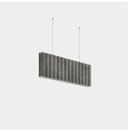 LedsC4 - Sistema lineal INFINITE Pro Acústica 1136mm suspendida Hexa-Cell 31,7W 4000K CRI80 DALI-2 "FELTRE" gris oscuro IP40 108