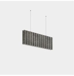 LedsC4 - Sistema lineal INFINITE Pro Acústica 1136mm suspendida Hexa-Cell 31,7W 4000K CRI80 DALI-2 "FELTRE" gris oscuro IP40 108