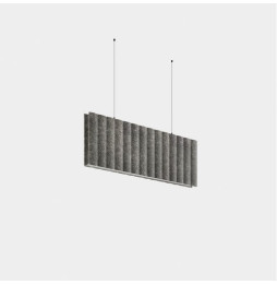 LedsC4 - Sistema lineal INFINITE Pro Acústica 1136mm suspendida Hexa-Cell 31,7W 3000K CRI80 DALI-2 "FELTRE" gris oscuro IP40 983