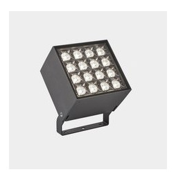 LedsC4 - Proyector IP65 CUBE Pro 16 leds 50W 3000K DALI gris urbano 4954lm