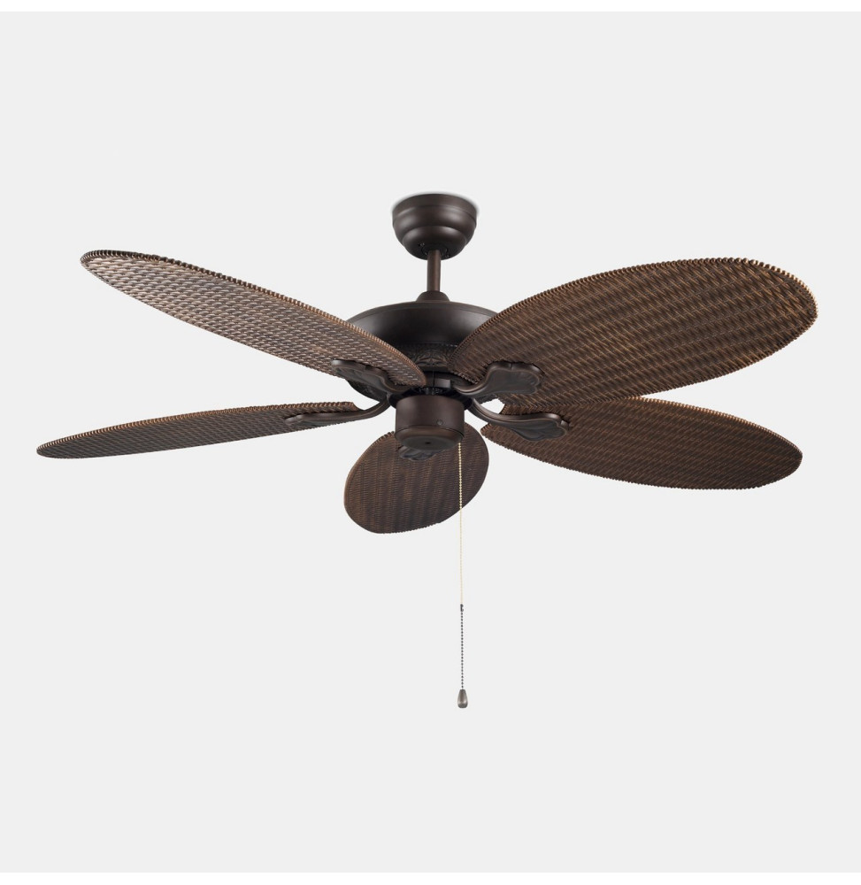 FORLIGHT - Ventilador IP20 Phuket marrón cobrizo marrón