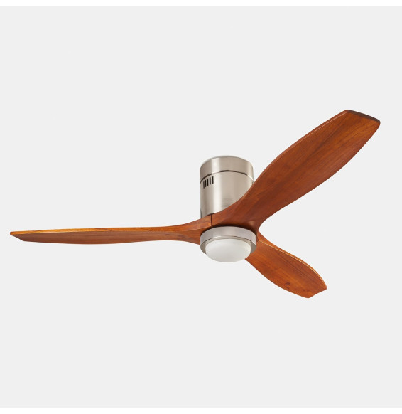 FORLIGHT - Ventilador IP20 Stem LED 13-17,8W 595-927lm CRI80 ON-OFF níquel satinado madera oscura