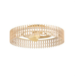 FORLIGHT - Ventilador IP44 Bambú LED 30.2 TW 2700-6000K imitación madera negro