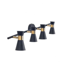 FORLIGHT - Plafón IP20 EUFO 4 Bodies GU10 32W negro oro
