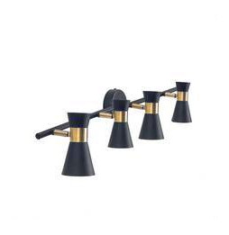 FORLIGHT - Plafón IP20 EUFO 4 Bodies GU10 32W negro oro