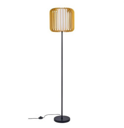 FORLIGHT - Luminaria pie de salón IP20 VIVA E27 15 negro madera clara