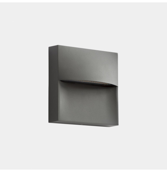 LedsC4 - Aplique IP66 SAM LED 3.2W SW 2700-3200-4000K ON-OFF gris urbano 269lm