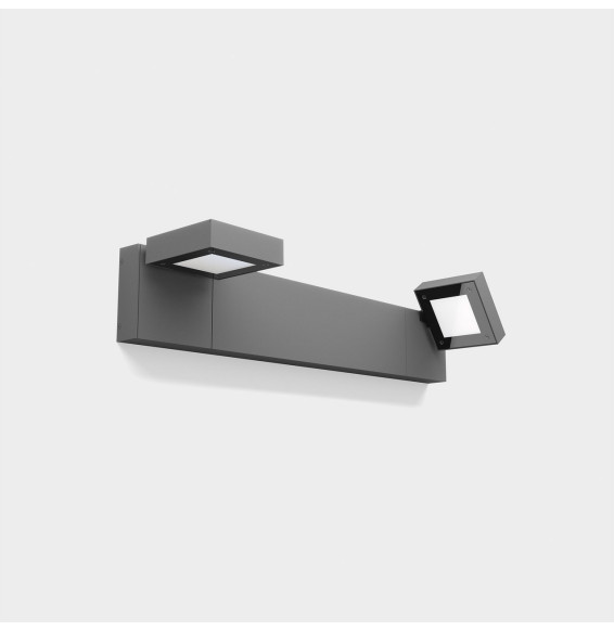 LedsC4 - Aplique IP66 MODIS LED 23.2W SW 2700-3200-4000K gris urbano 1488lm CASAMBI