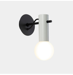 LedsC4 - Aplique Nude E27 15W negro/blanco