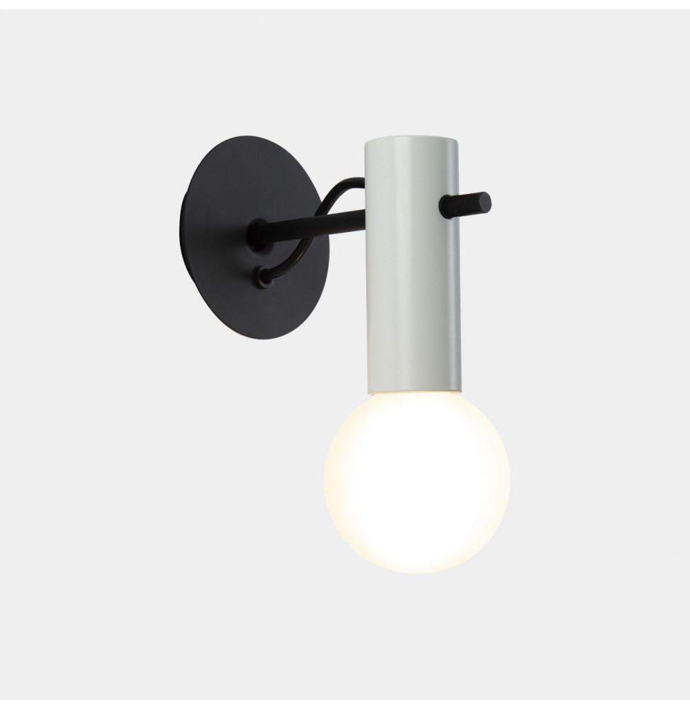 LedsC4 - Aplique Nude E27 15W negro/blanco